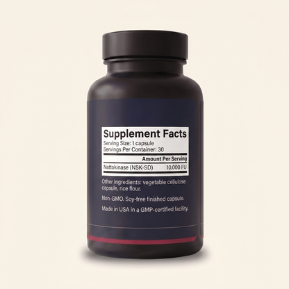Quorum Nattokinase Supplement Facts panel
