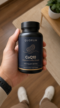 Customer holding the Heart Stack three-bottle bundle