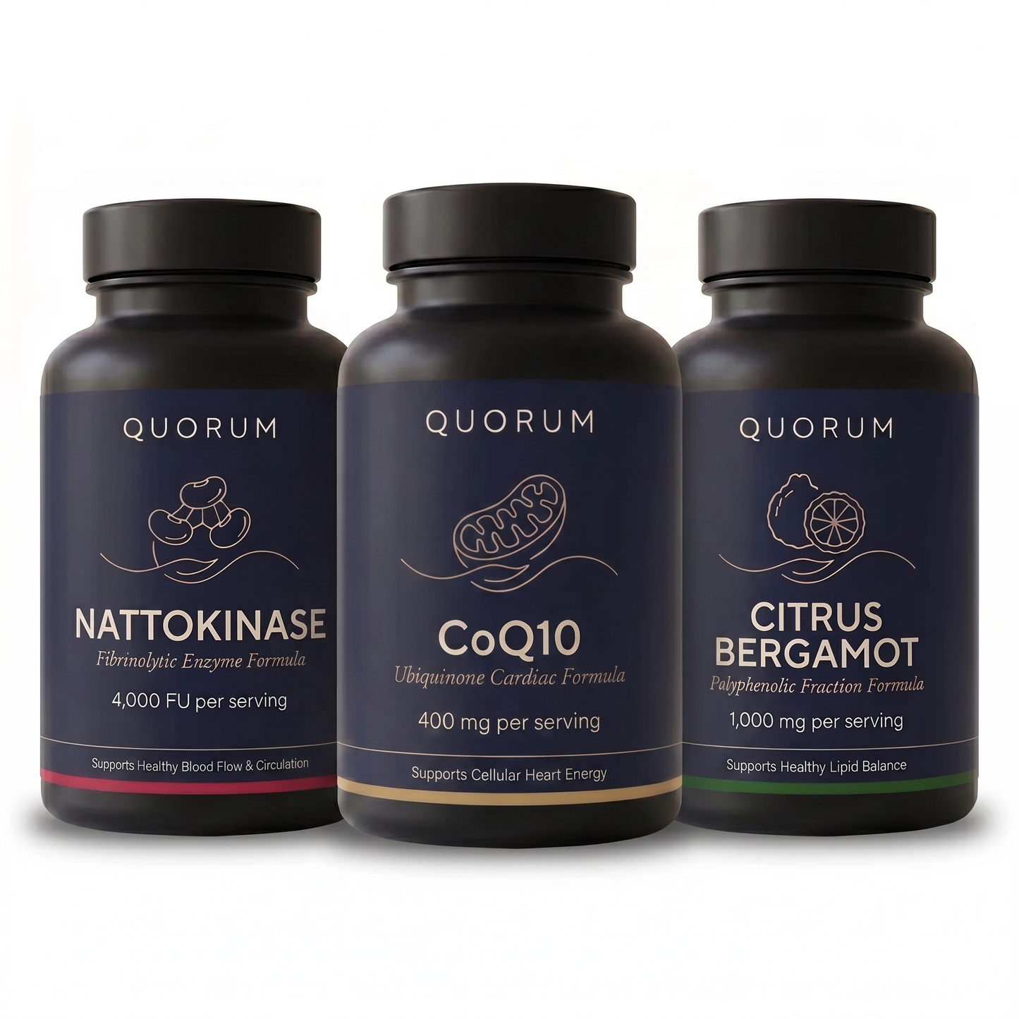 Quorum Heart Stack — Nattokinase, CoQ10 & Citrus Bergamot