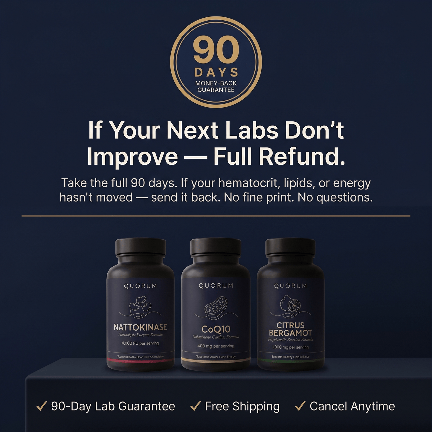 Quorum Heart Stack — Nattokinase, CoQ10 & Citrus Bergamot
