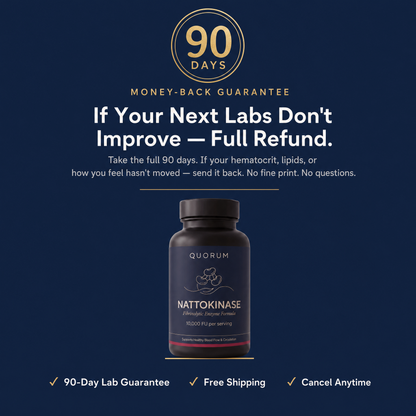 90-Day Money-Back Guarantee — if your next labs don't improve, full refund